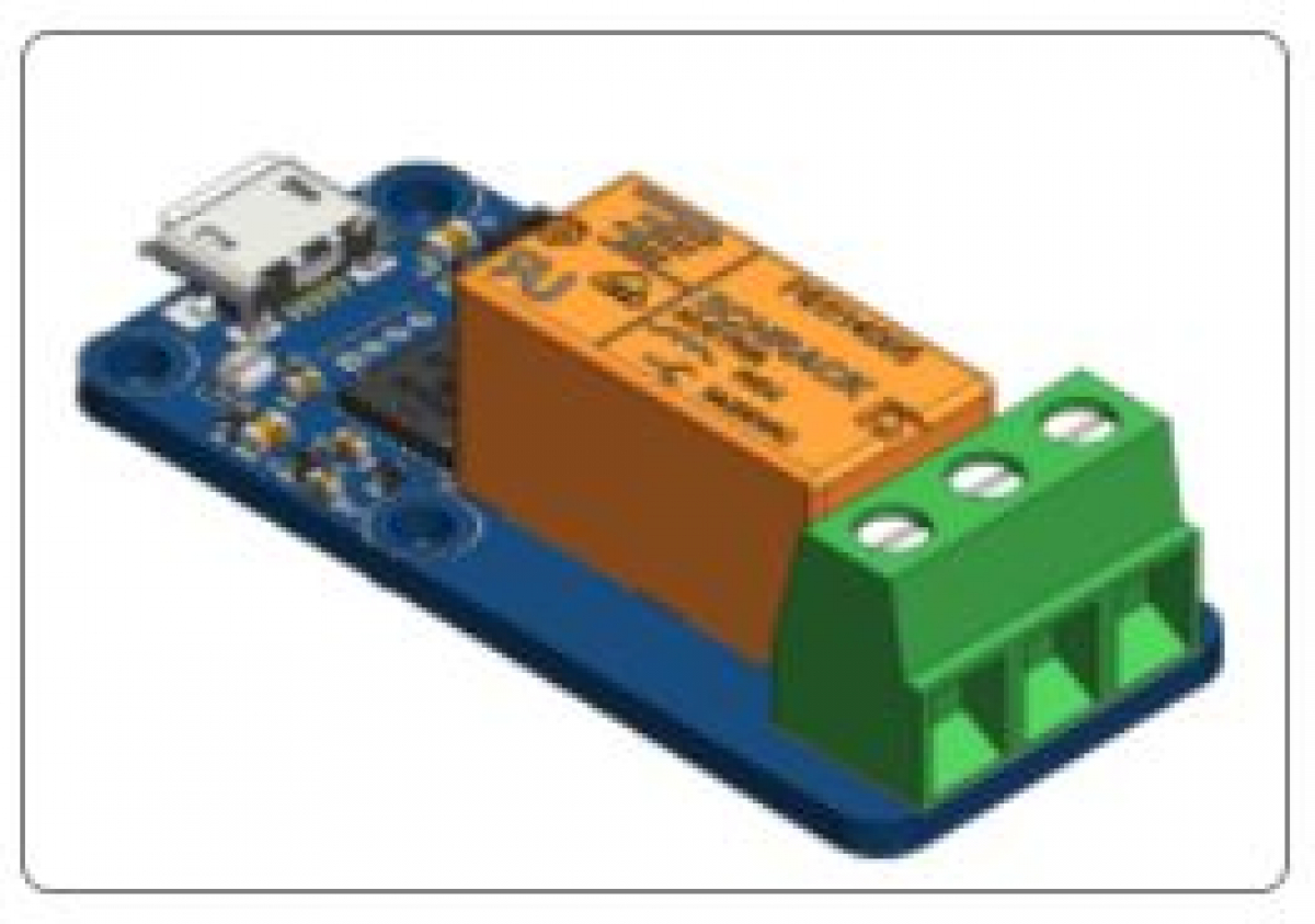 POC-スイッチング用リレー（SPDT）小型USBモジュール
