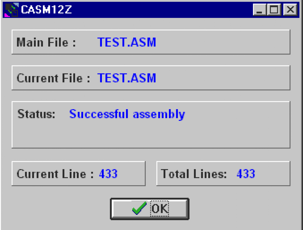 CASM12Z | 68HC（S）12コマンドラインアセンブラ