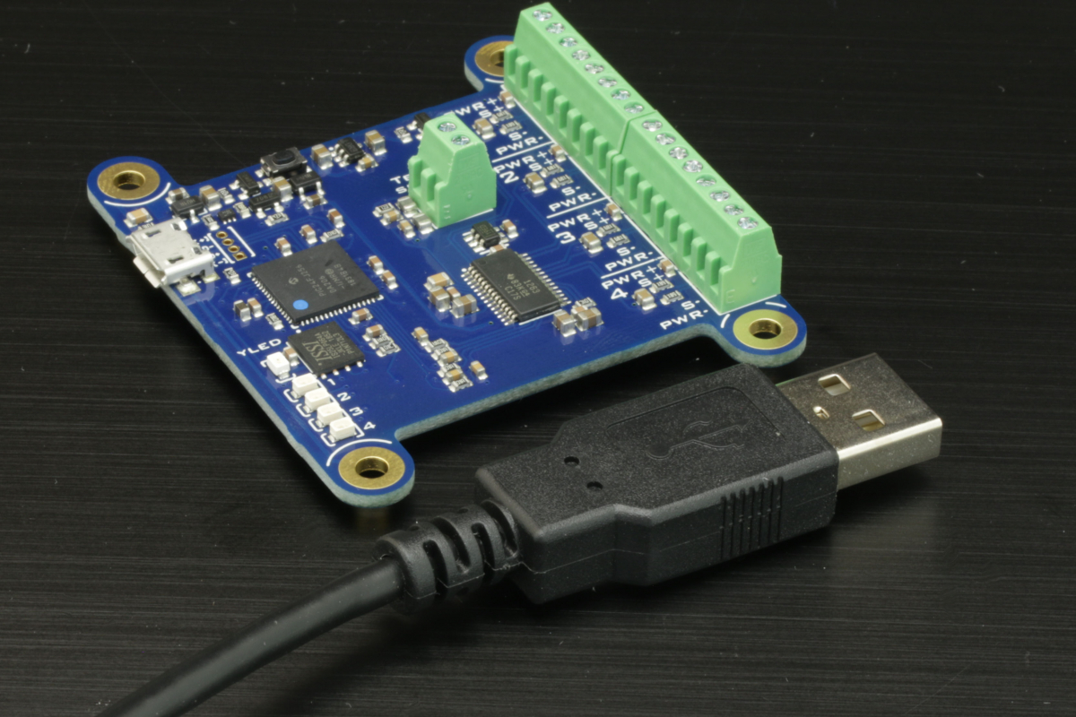 POC精密な類似物/デジタルコンバータ小型USBモジュール（TI ADS1263、REF3425搭載）